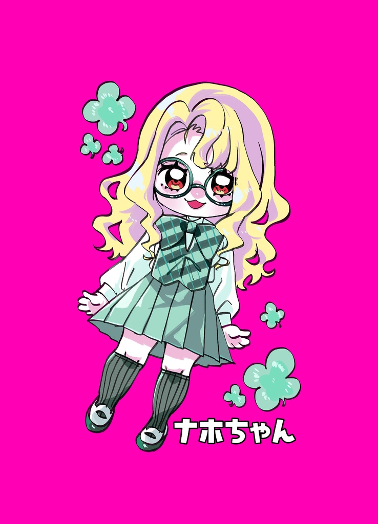 ナホちゃん両面パーカー 杢グレー