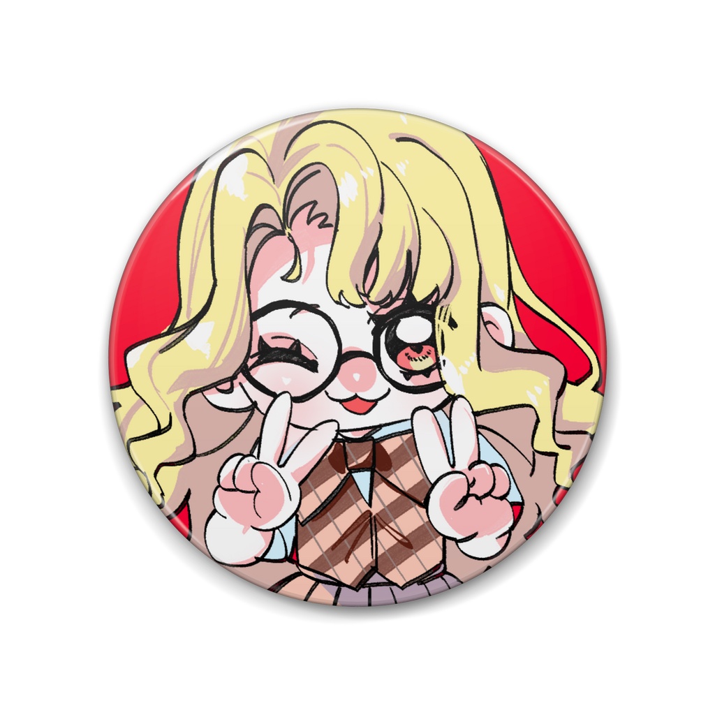 ナホちゃん丸缶バッジ 88mm