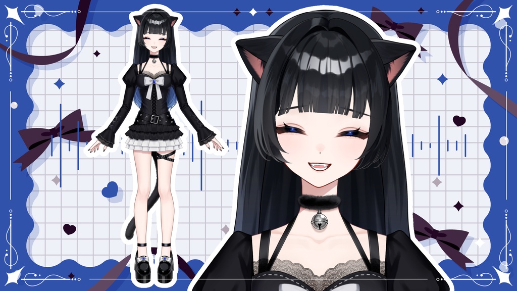 【汎用モデル】黒猫ちゃん【オリジナルデータ】