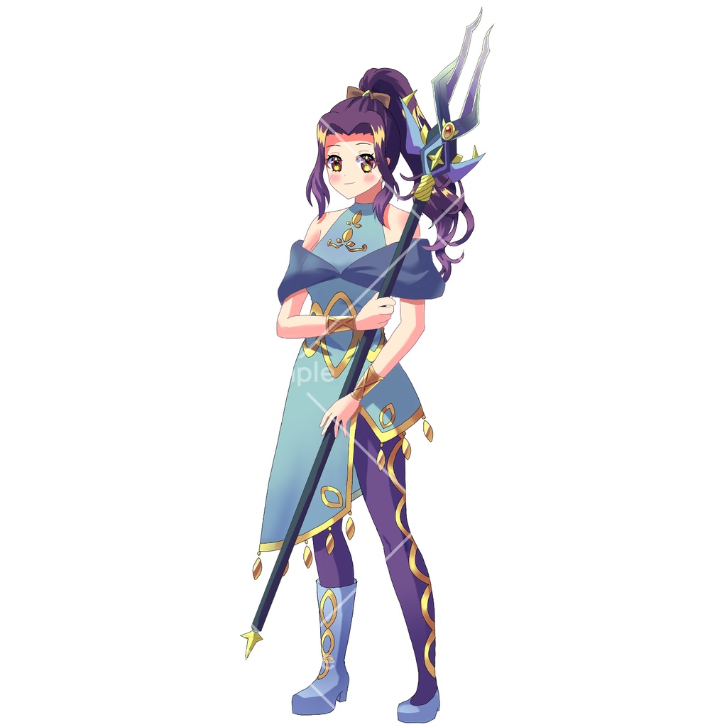 ファンタジック槍使い【立ち絵素材】