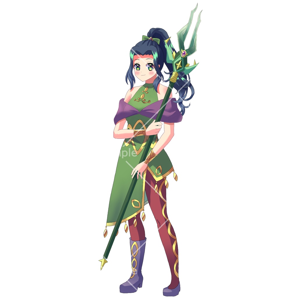 ファンタジック槍使い【立ち絵素材】