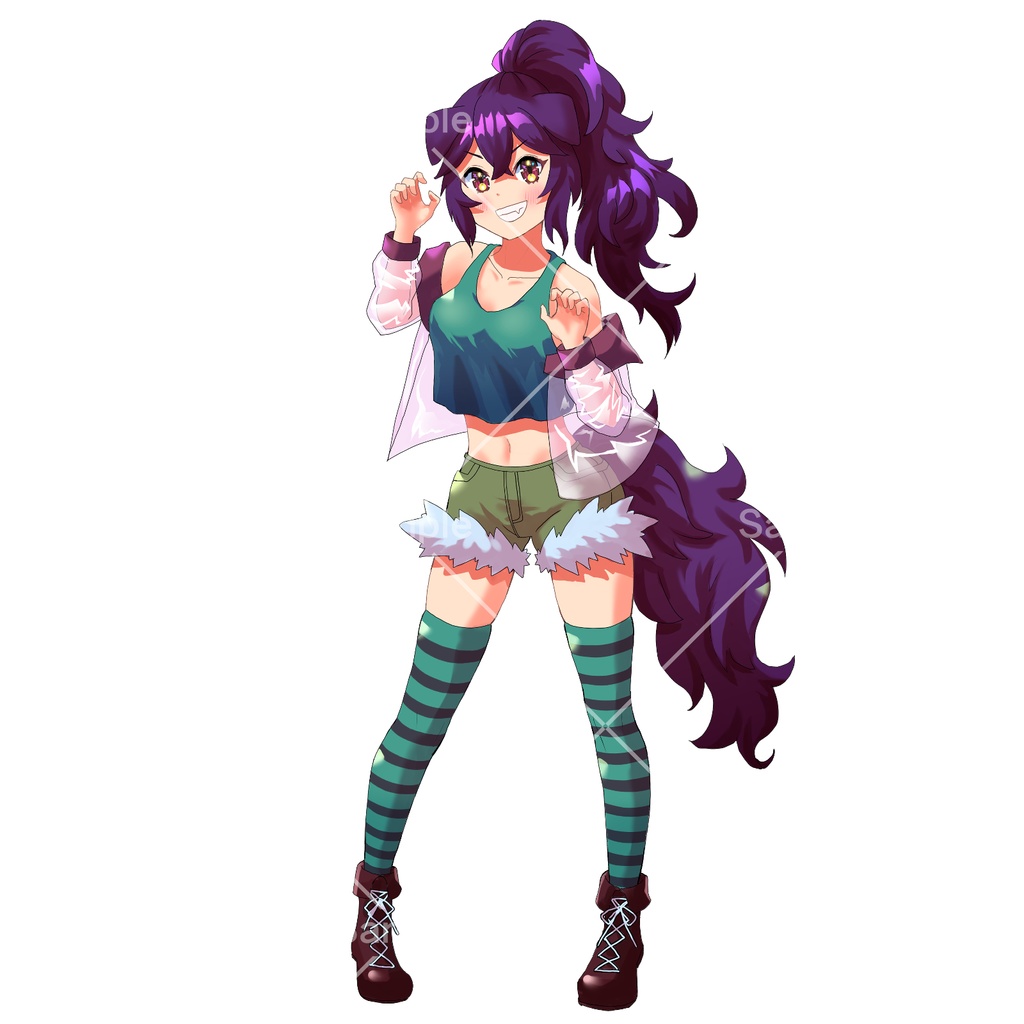 犬耳しっぽの女の子【立ち絵素材】