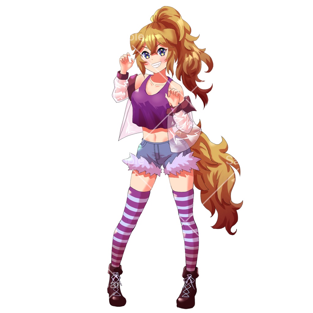 犬耳しっぽの女の子【立ち絵素材】