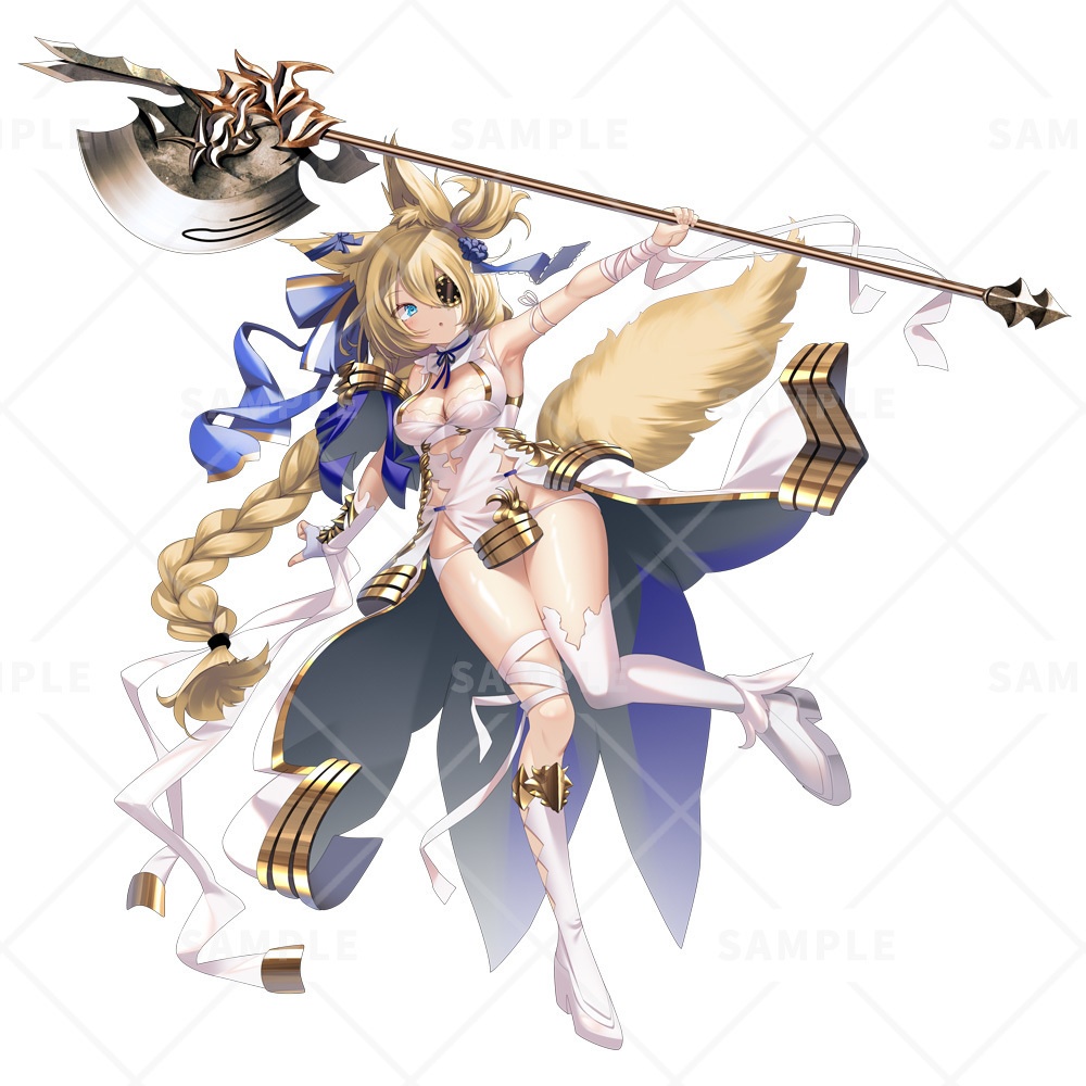 【立ち絵素材】ケモミミハルバード女子