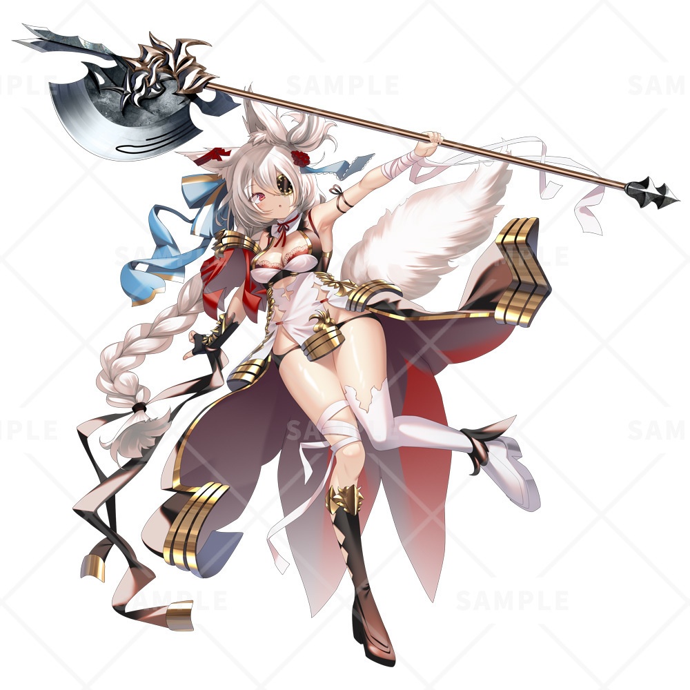 【立ち絵素材】ケモミミハルバード女子