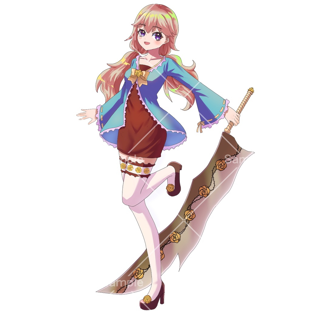 大剣を持った女の子【立ち絵素材】