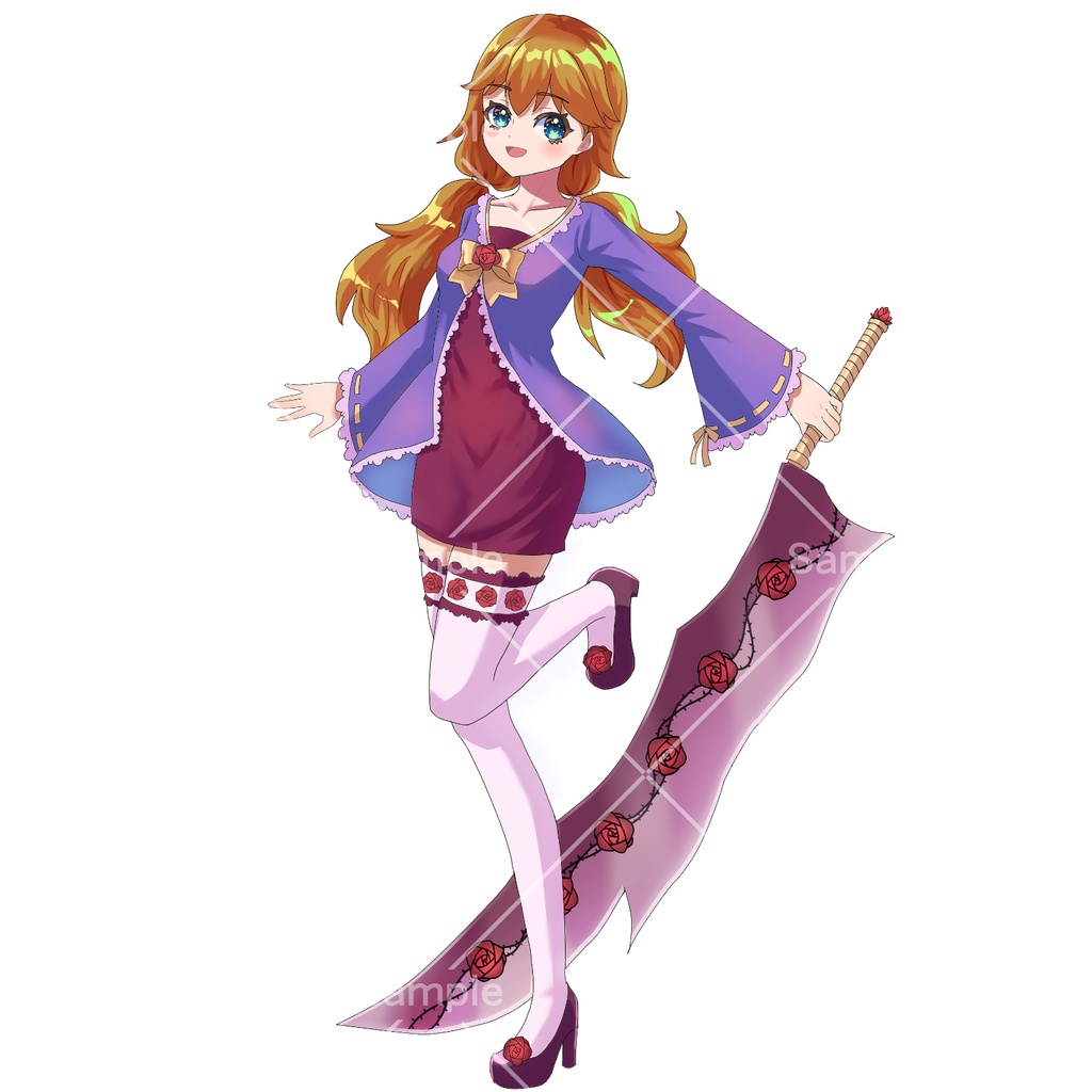 大剣を持った女の子【立ち絵素材】