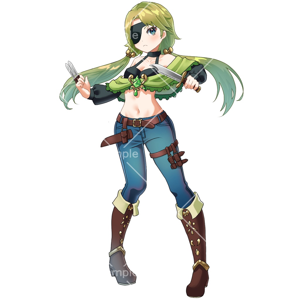 盗賊風の女の子【立ち絵素材】