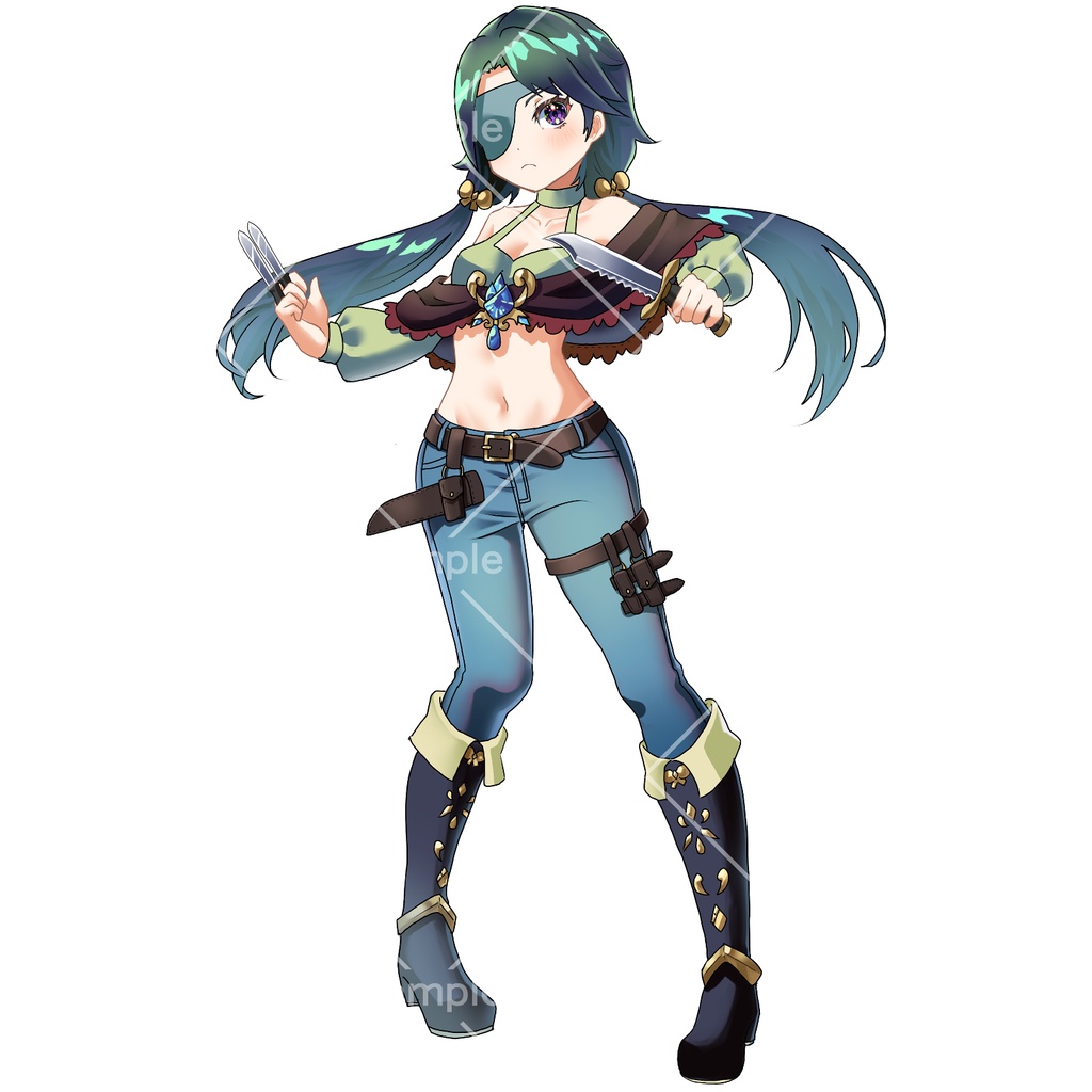 盗賊風の女の子【立ち絵素材】