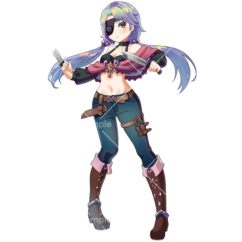 盗賊風の女の子【立ち絵素材】