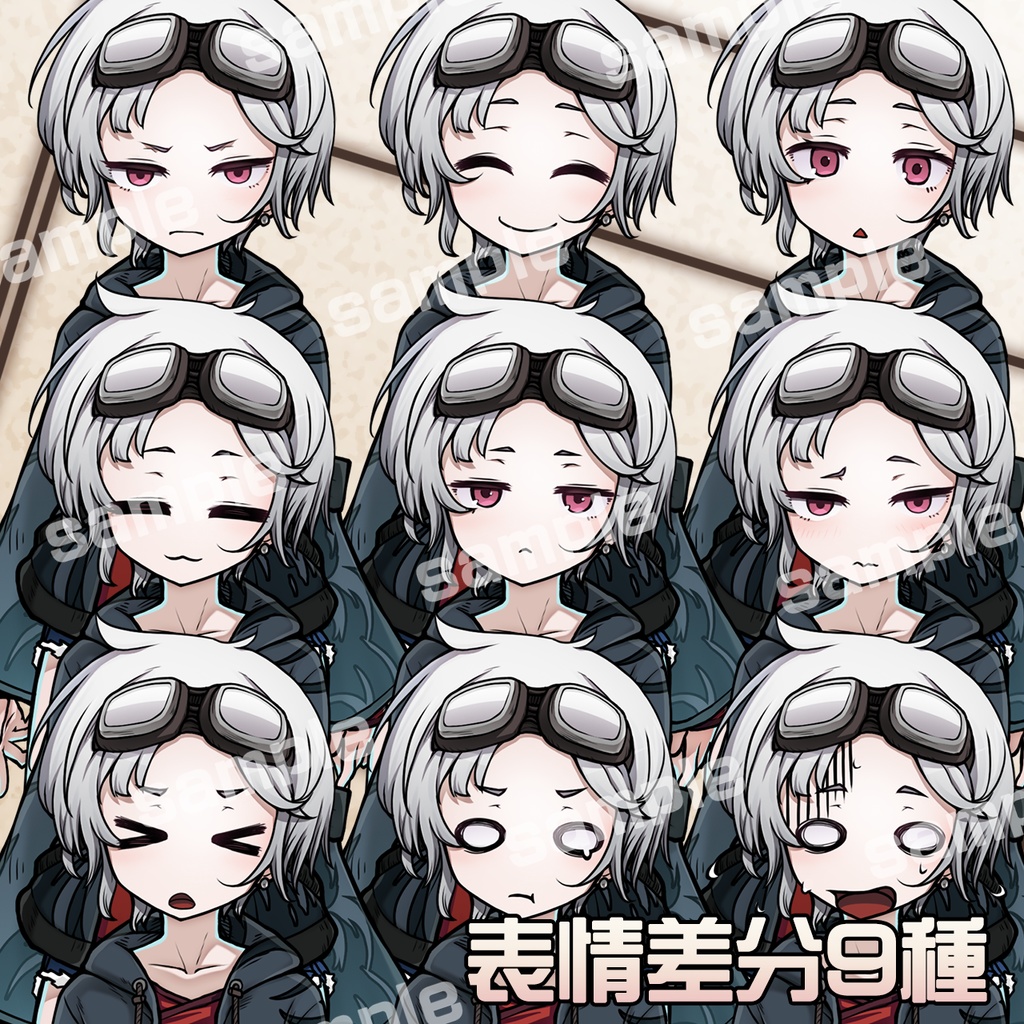 立ち絵素材_ねずみの変化3色セット