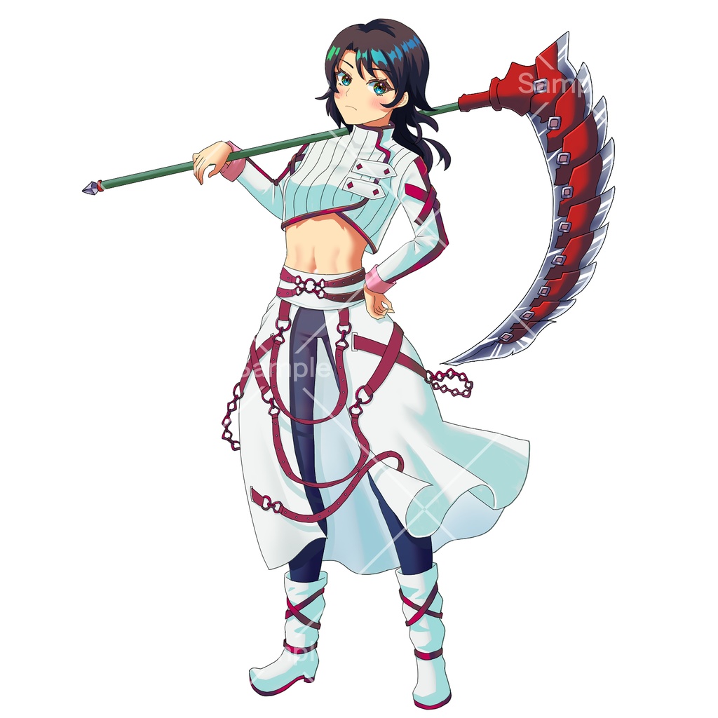 鎌を持った女の子【立ち絵素材】