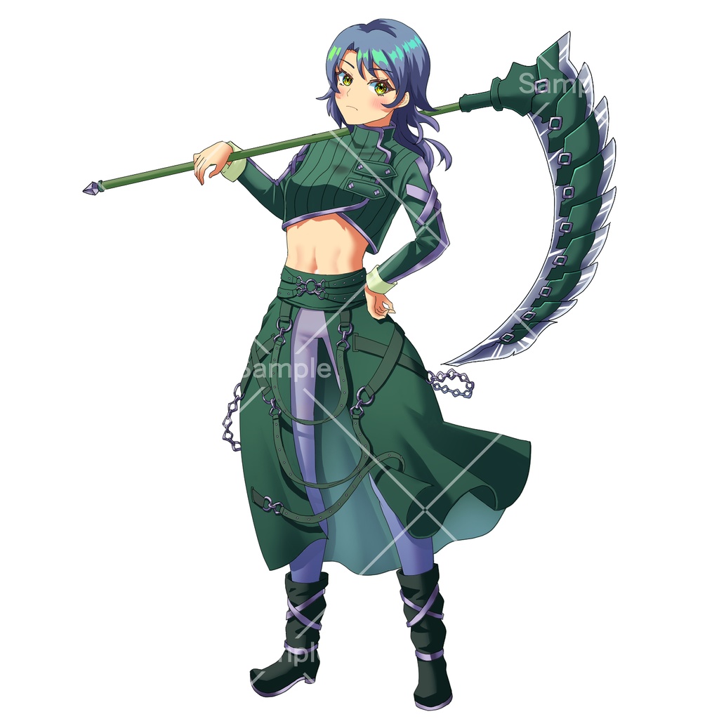 鎌を持った女の子【立ち絵素材】