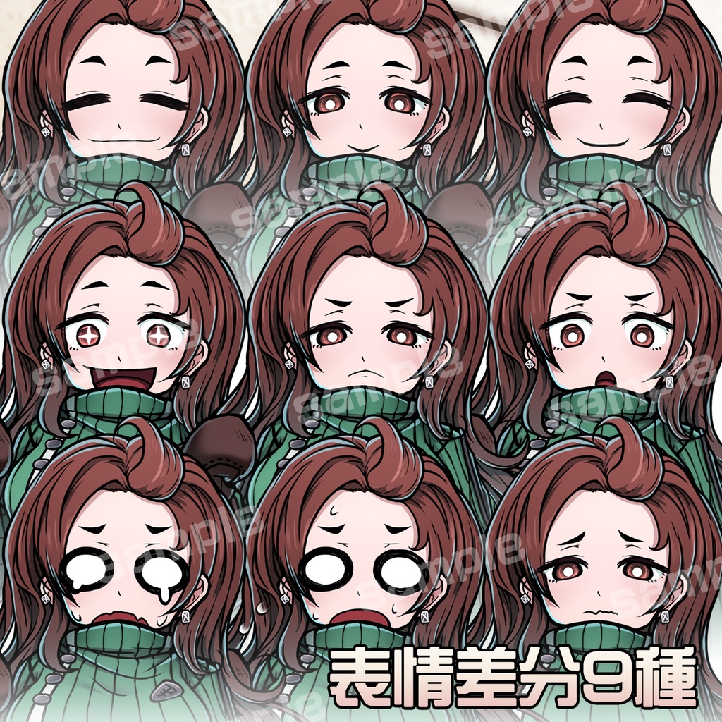 立ち絵素材_タヌキの変化3色セット