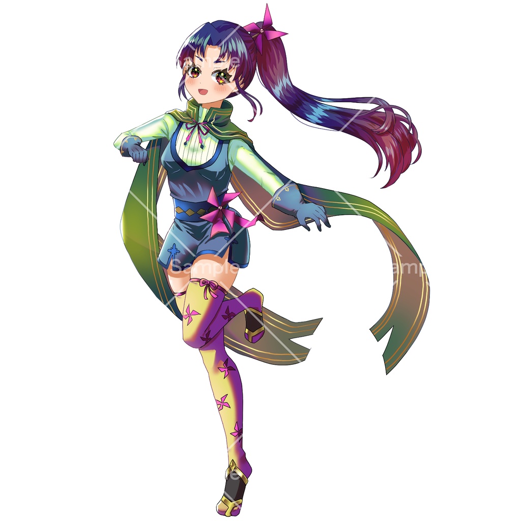 忍者風の女の子【立ち絵素材】