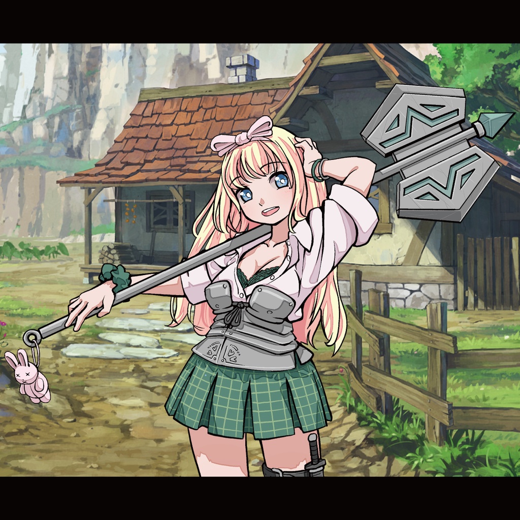 【PSD納品】斧ギャル戦士【立ち絵素材】