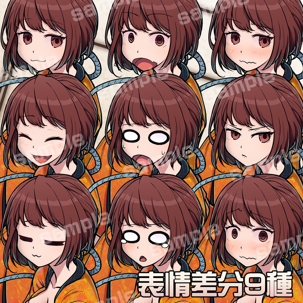 立ち絵素材_牛耳角女子