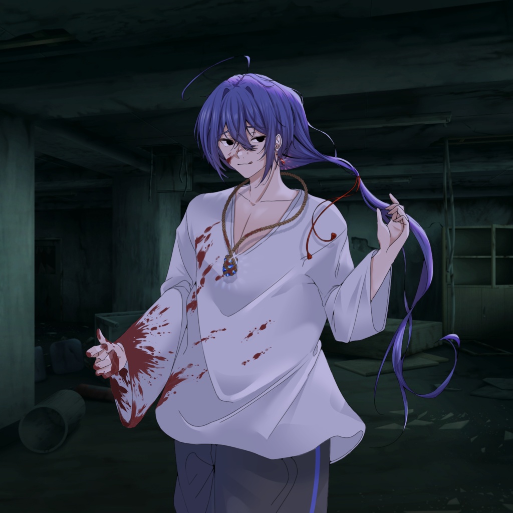 【立ち絵素材】青髪の青年【PNG12枚】