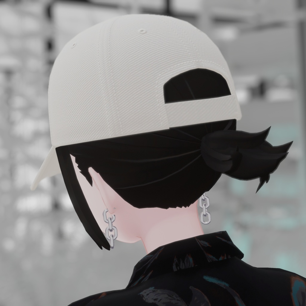【3Dモデル】チェーンイヤリング【VRChat想定】