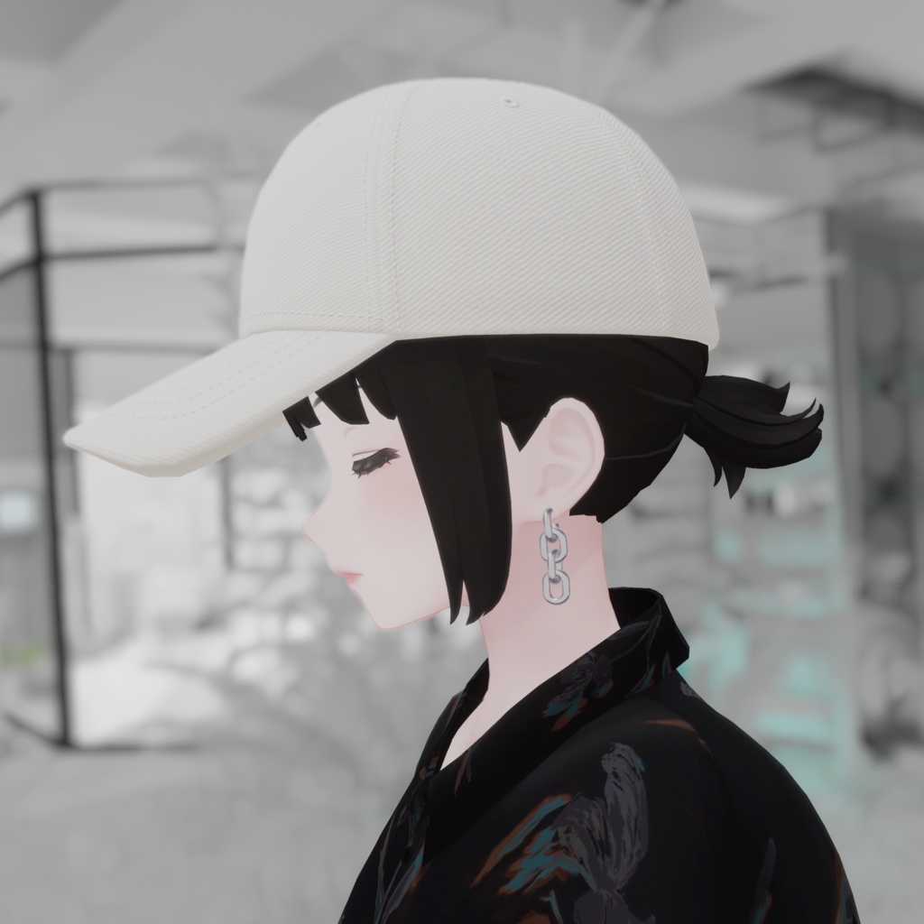 【3Dモデル】チェーンイヤリング【VRChat想定】