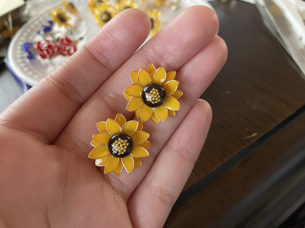 向日葵ピアス