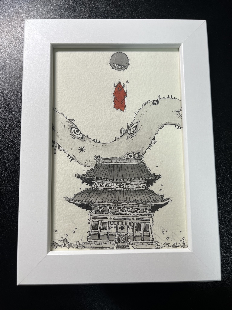 ポストカード原画（額縁付き）