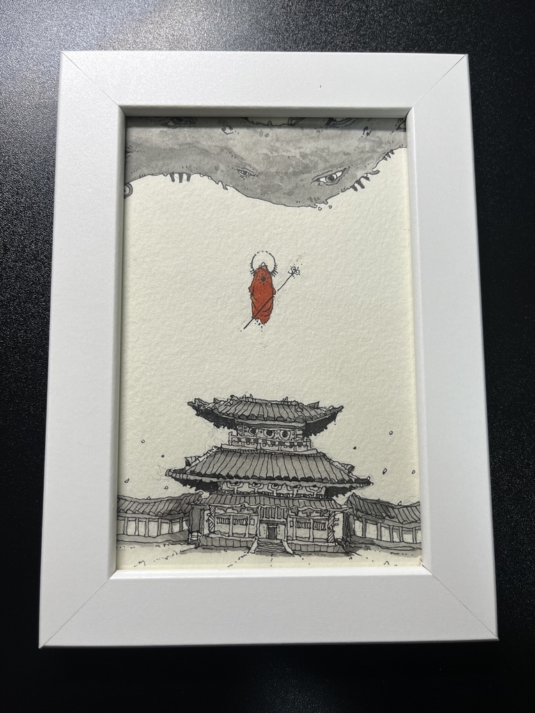 ポストカード原画（額縁付き）