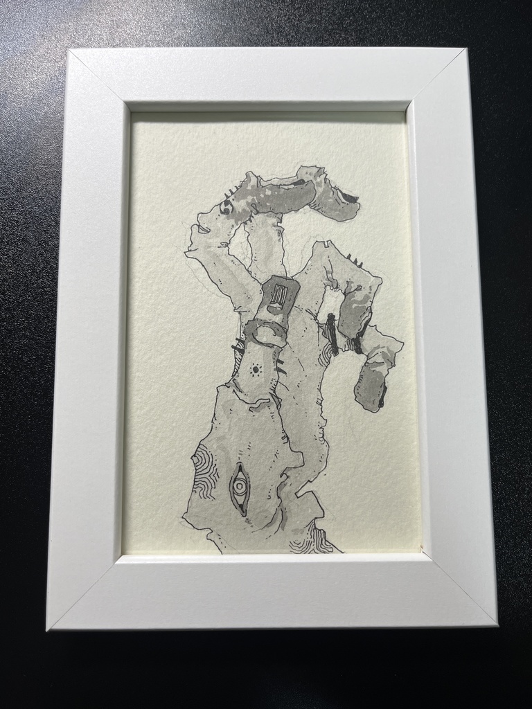 ポストカード原画（額縁付き）