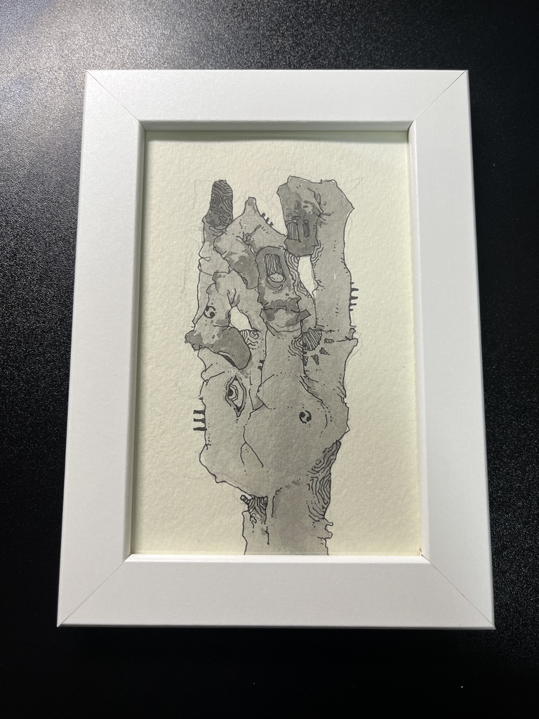 ポストカード原画（額縁付き）