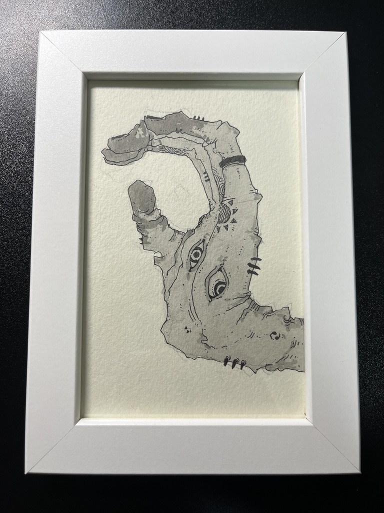 ポストカード原画（額縁付き）