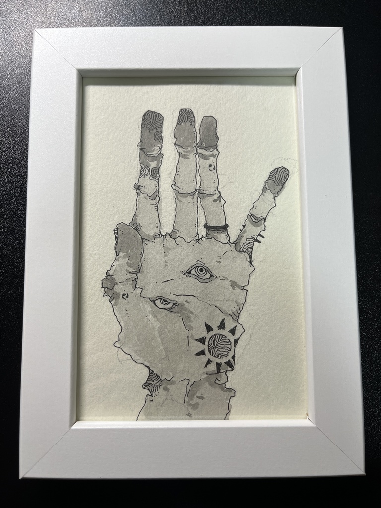 ポストカード原画（額縁付き）