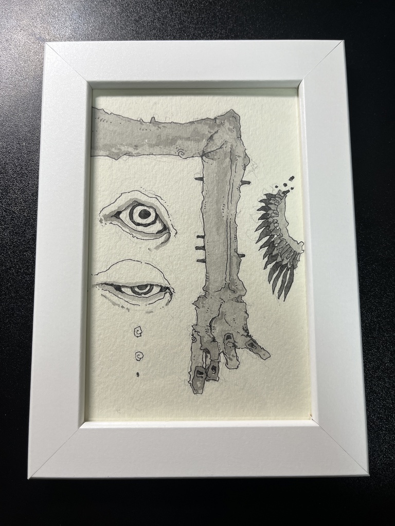 ポストカード原画（額縁付き）