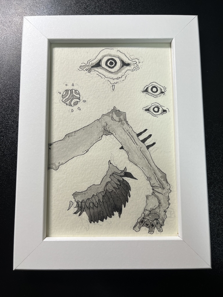 ポストカード原画（額縁付き）