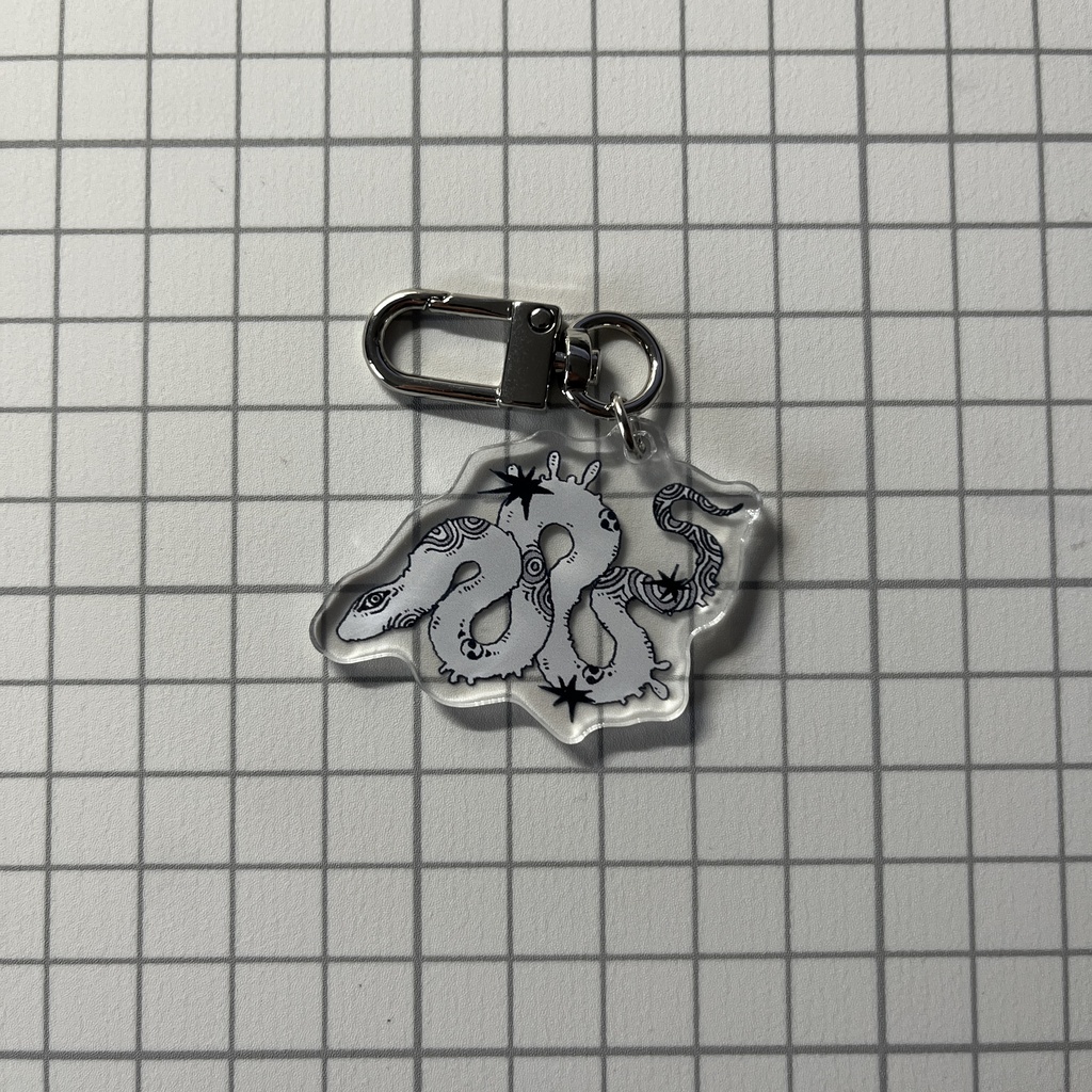 アクリルキーホルダー　ヘビ