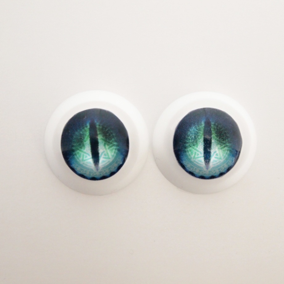 レジンアイ 22mm相当 (AM-017 ドラゴンアイ ホワイトver)