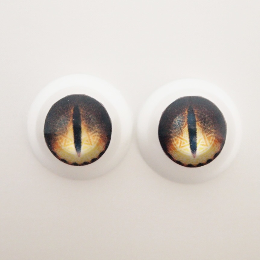 レジンアイ 22mm相当 (AM-017 ドラゴンアイ ホワイトver)