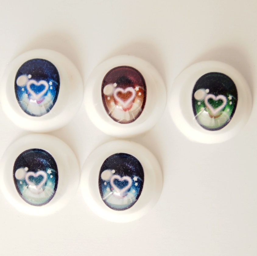 レジンアイ 22mm相当 (AM-005 スタースパークル ハート入り)