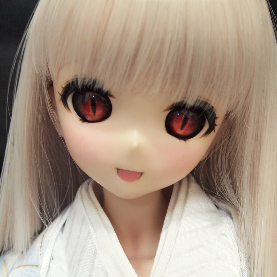 レジンアイ 22mm相当 (AM-019 ヤンデレアイ派生猫目タイプ ブラックVer)