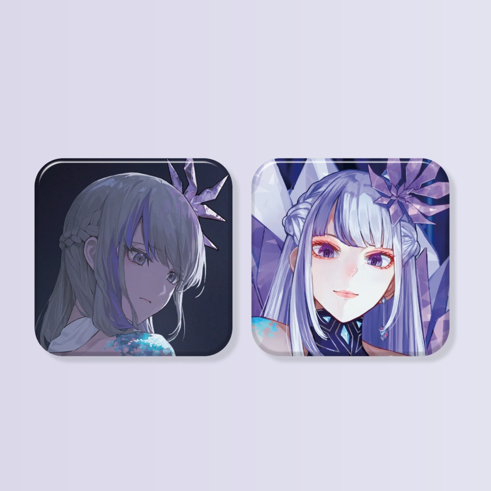MEMESIA スクエア缶バッジ 2個セット