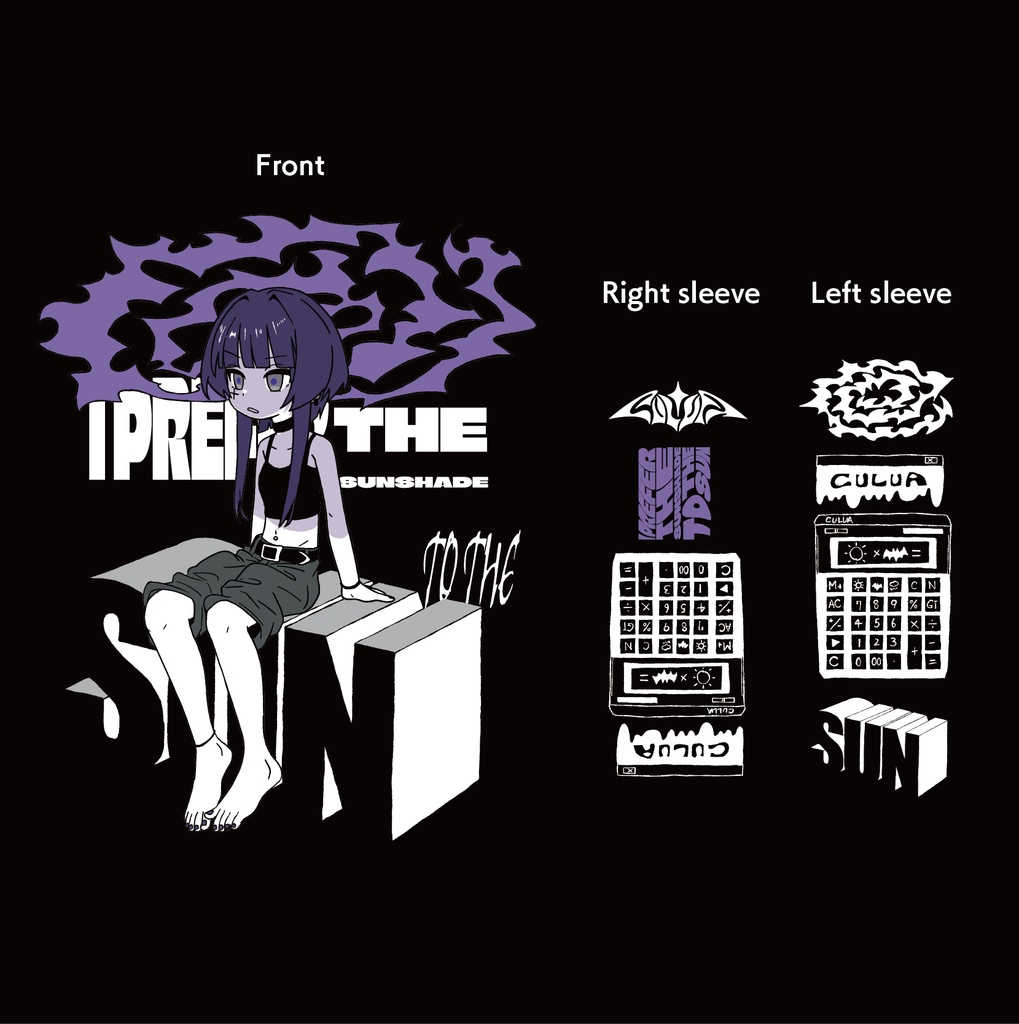 CULUA Long-sleeve T-shirt  / ブラック