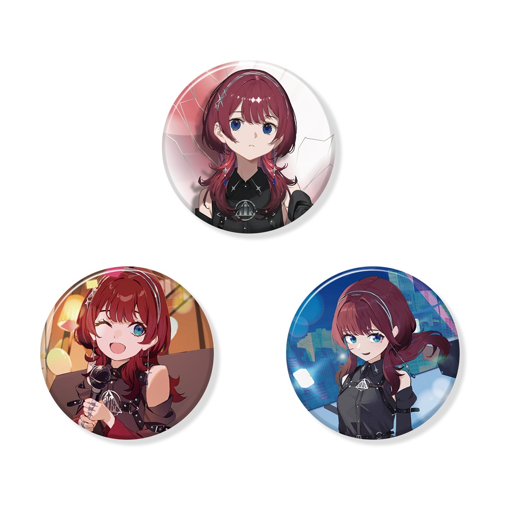 グリッター缶バッジ(3個入り)