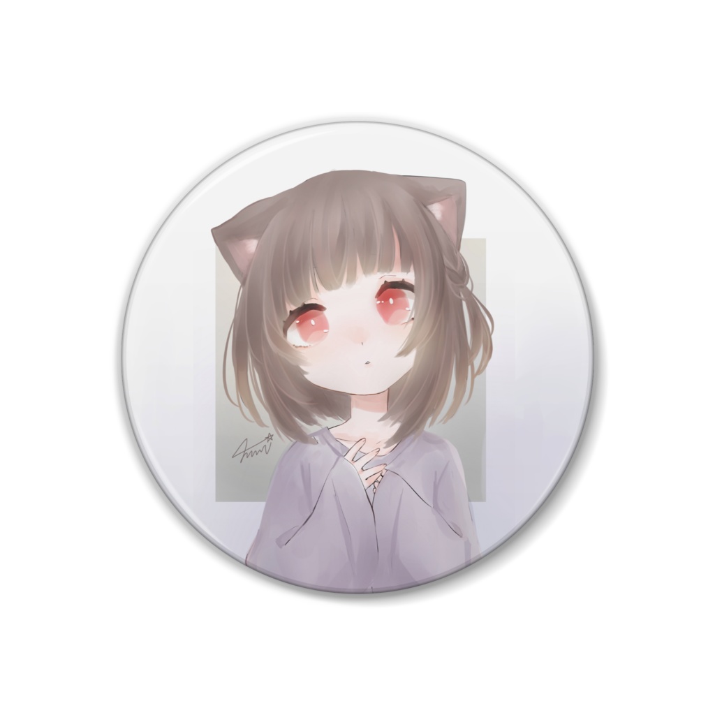缶バッジ‐猫耳少女