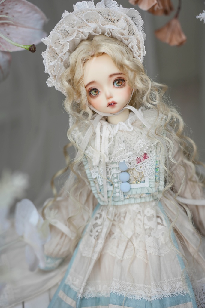 [Cuddly Rabbit]オフホワイト&ブルー SDM・MDD・KUMAKO 通用衣装セット