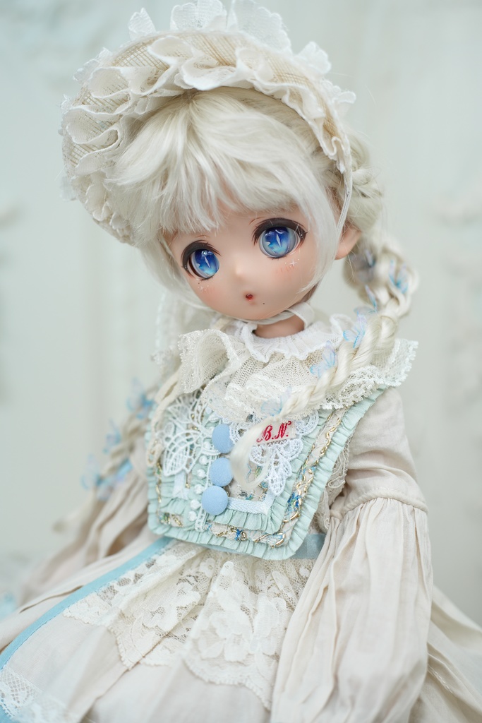 [Cuddly Rabbit]オフホワイト&ブルー SDM・MDD・KUMAKO 通用衣装セット