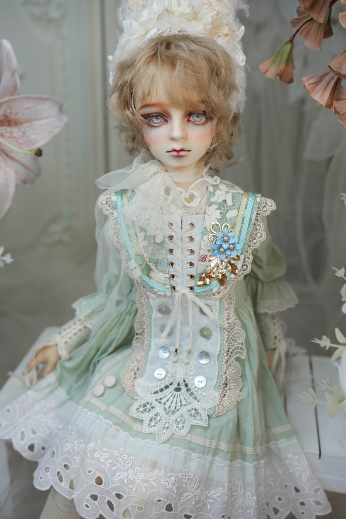 [チェシャー・キャットΔ　ショート丈] ライトグリーン SD・SDGr男の子用衣装セット