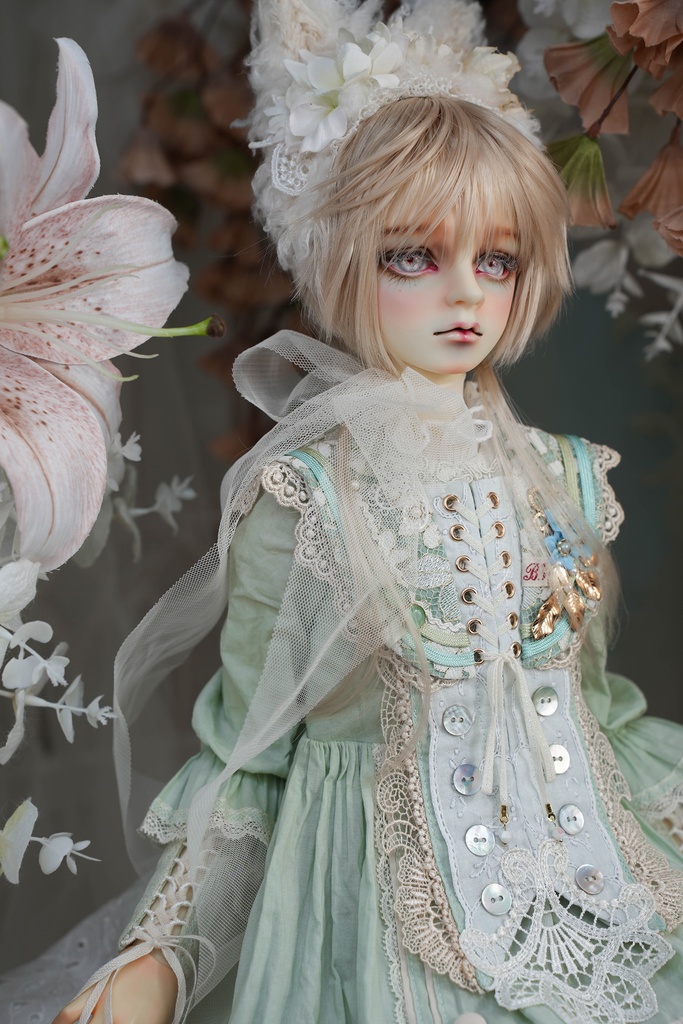 [チェシャー・キャットΔ　ショート丈] ライトグリーン SD・SDGr男の子用衣装セット