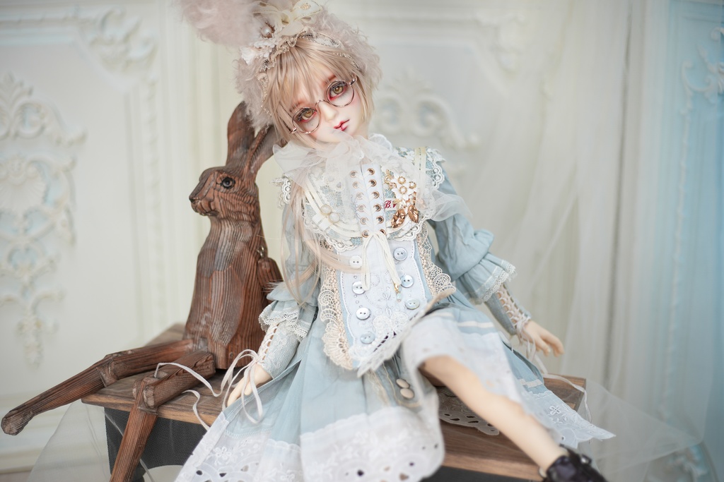 [チェシャー・キャットΔ　ショート丈] ライトブルー SD・SDGr男の子用衣装セット