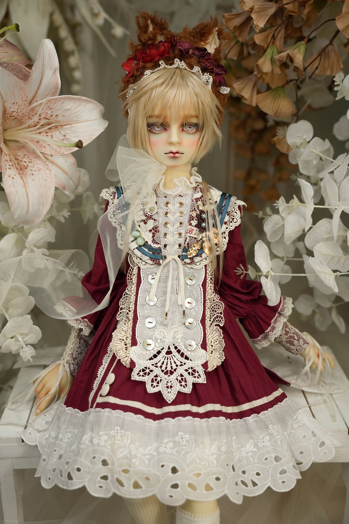 [チェシャー・キャットΔ　ショート丈] レッド SD・SDGr男の子用衣装セット