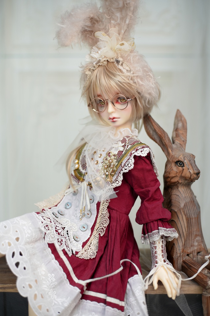 [チェシャー・キャットΔ　ショート丈] レッド SD・SDGr男の子用衣装セット