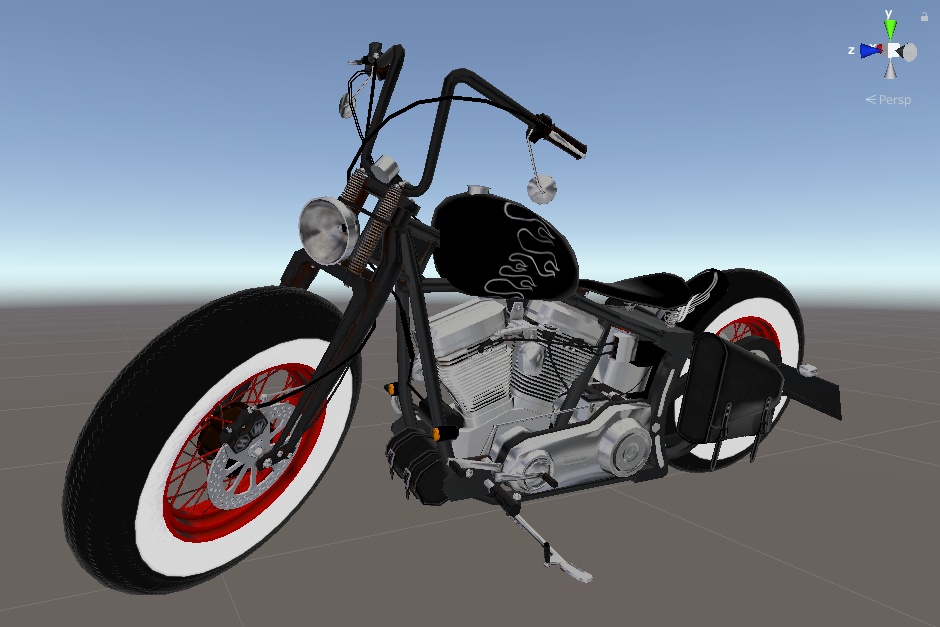 【VRChat想定オリジナル3Dモデル】アメリカンバイク
